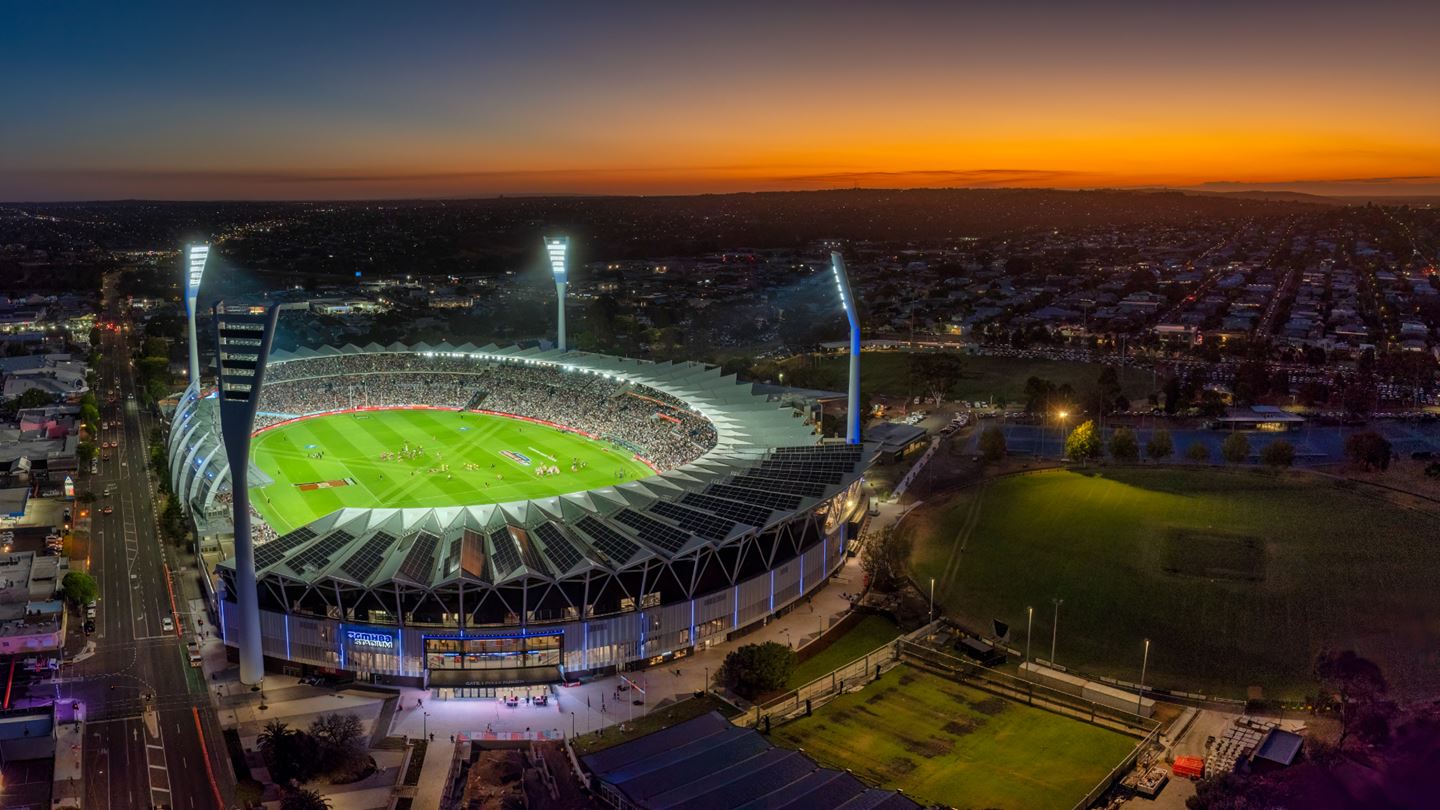 Birds eye view of the Geelong Football Club.