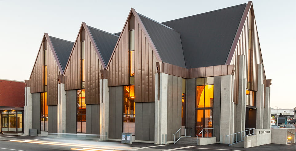 The Knox Church building has been designed for sustainability with the use of a resilient building design philosophy. 