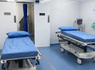 Temporary emergency room at Longreach Hospital, where Aurecon