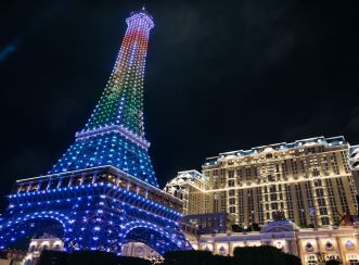 Macau Eiffel Tower at night