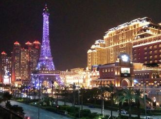 Macau Eiffel Tower stands tall among hotels