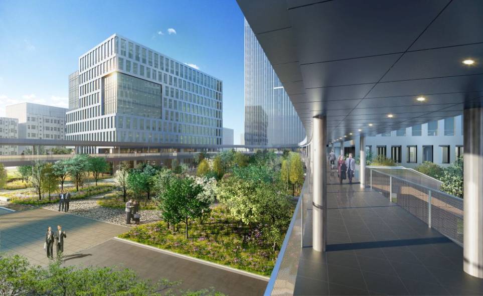 A view of outside areas around Westlink. Architecture renderings courtesy of Aedas.