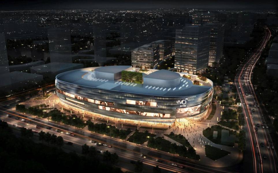 The Westlink at night Architecture renderings courtesy of Aedas.