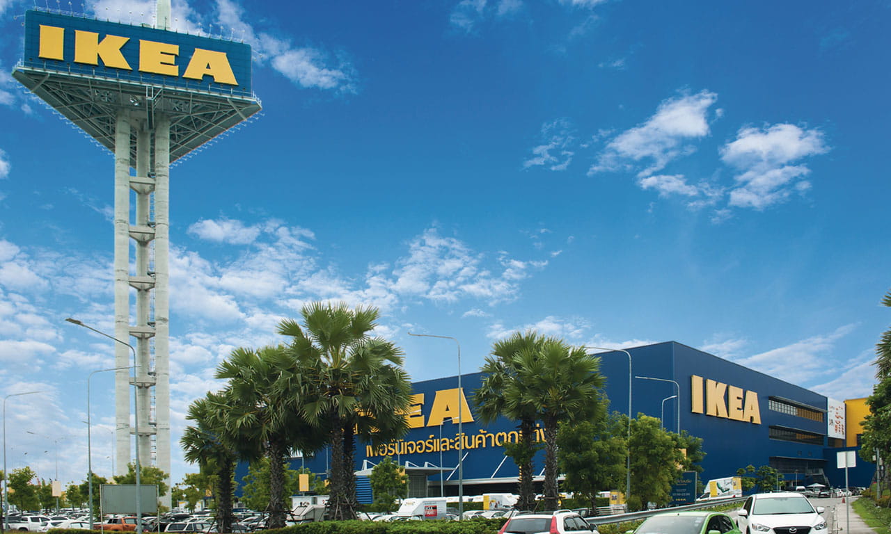 The first Ikea to open in Thailand is located at Megabangna Mall, Bangkok.