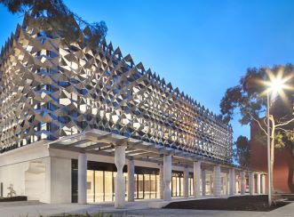 The new Chancellery at Monash University’s Clayton campus was distinctly mid-20th century design. © Rhiannon Slatter 2020