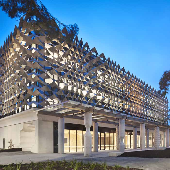 The new Monash Chancellery is located at the forefront of Monash University’s campus at Clayton, Victoria Australia. Image courtesy of Rhiannon Slatter.
