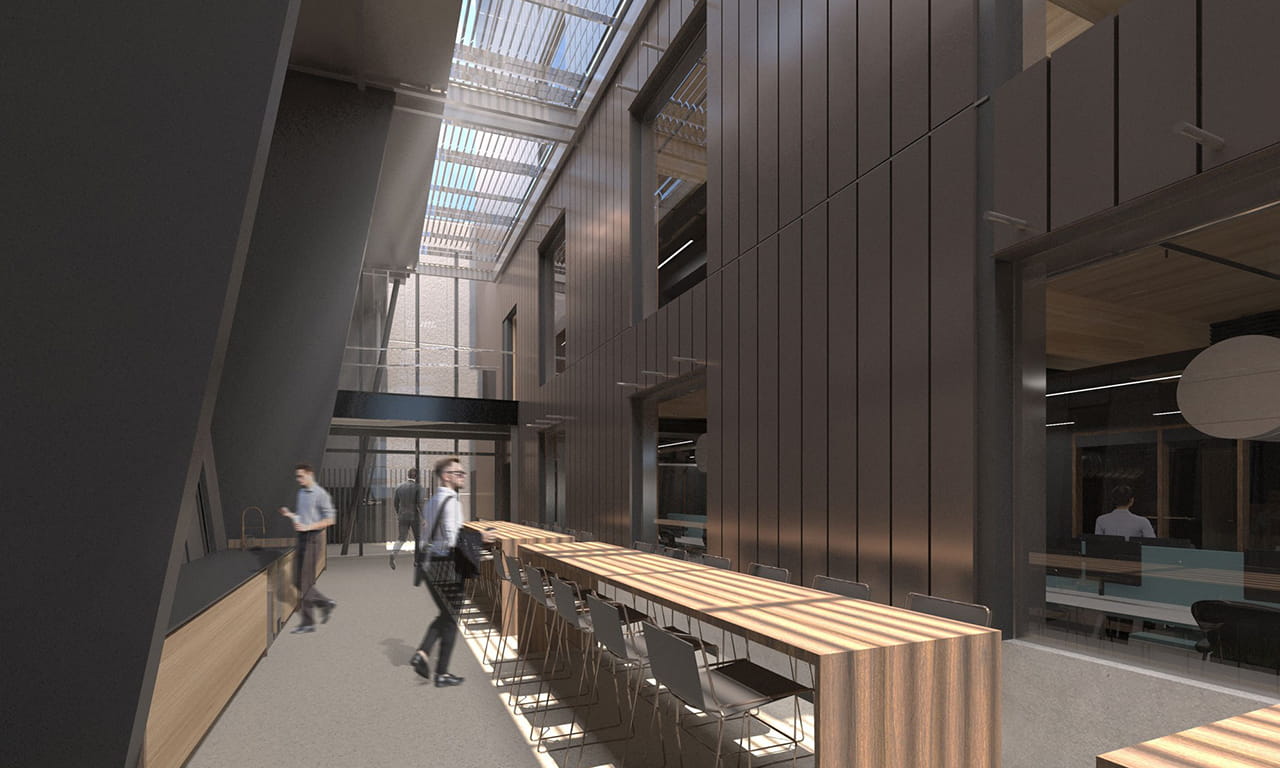 Internal rendering of NIOA headquarters expansion. Credit: KIRK.