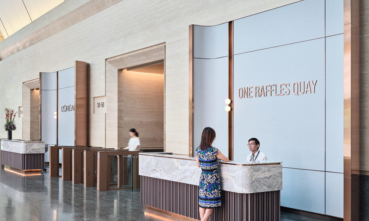 The Grade-A office development comprises 1.3 million square feet of prime office space across its 50-storey North Tower and 29-storey South Tower.