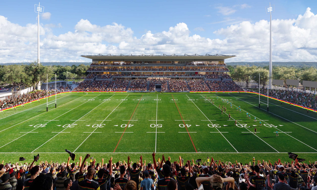 Artist impression of Penrith Stadium bowl.