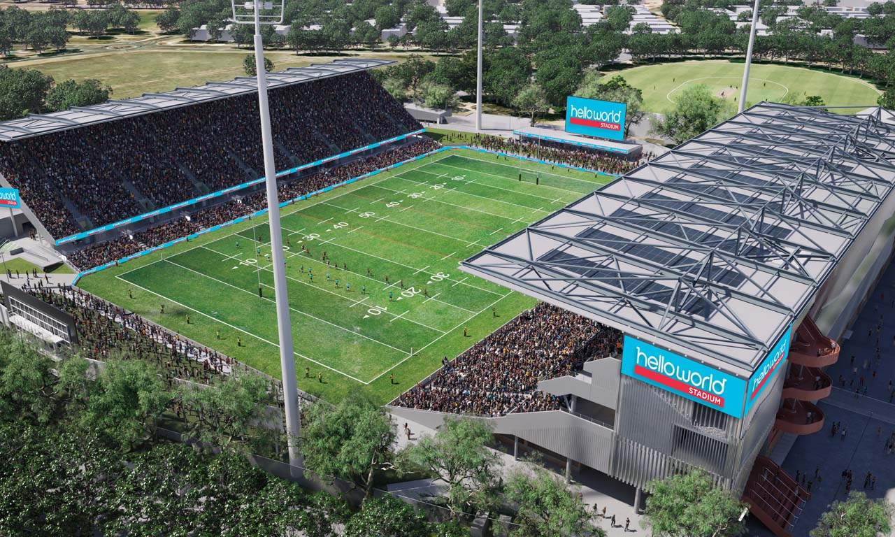 Artist impression of Penrith Stadium.