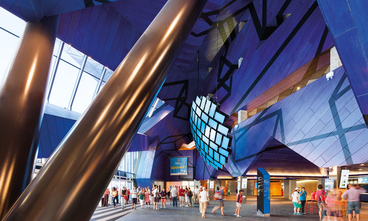 The entrance area of the RAC Arena.