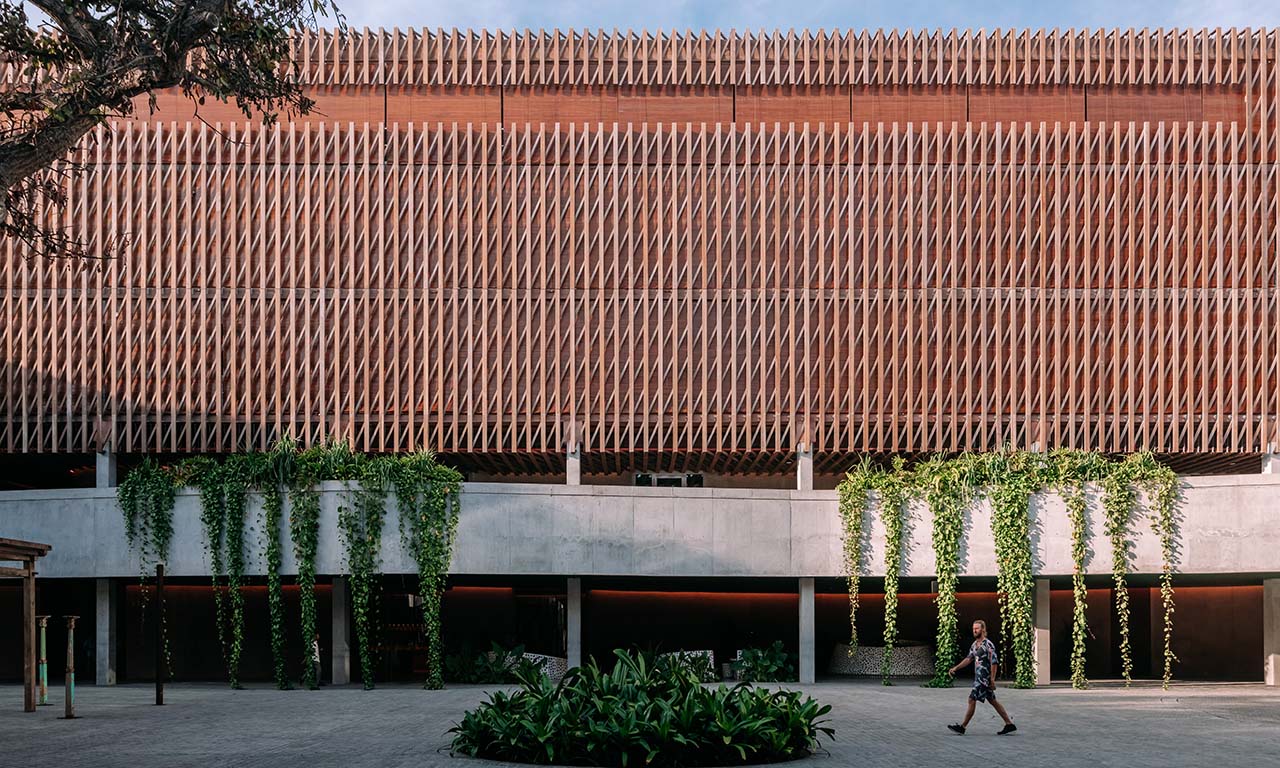 The courtyard facade of the Potato Head Studios. Image courtesy of OMA. Photo credit Kevin Mak.
