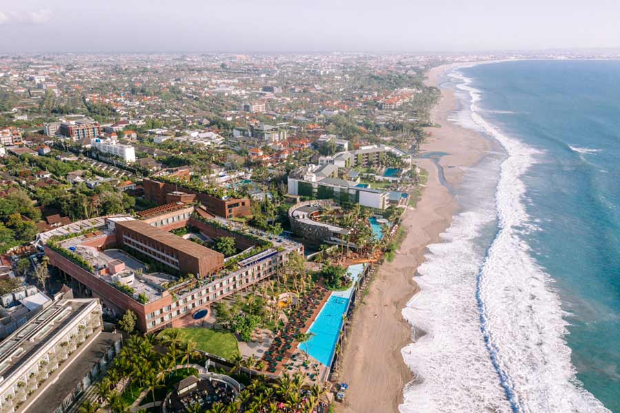 An aerial view of the Potato Head Studios in Bali, Indonesia. Image courtesy of OMA. Photo credit Kevin Mak.
