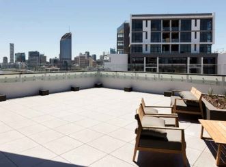 Roof top terrace at the Ronald McDonald House in South Brisbane.
