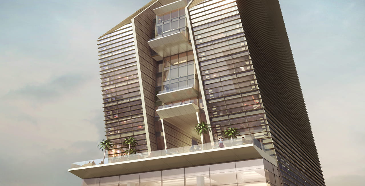 Aurecon is helping shape the Rosewood Bangkok Hotel’s iconic shape, which is inspired by the Thai greeting gesture wai. Image courtesy of Kohn Pedersen Fox Associates.