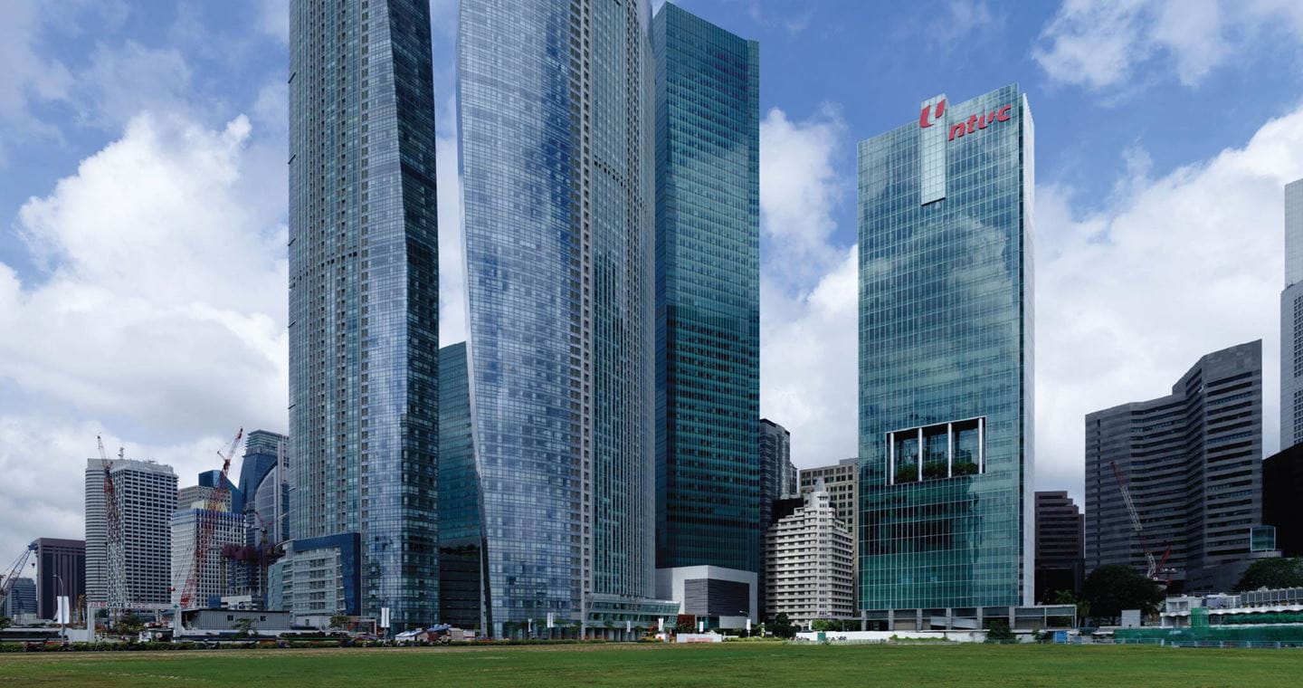 The Sail at Marina Bay is one of the tallest residential buildings in Singapore.