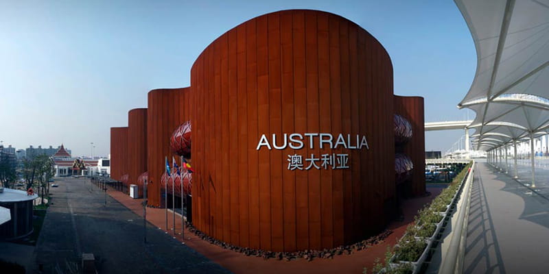 The exterior of the Australian Pavilion at the Shanghai Expo 2010.