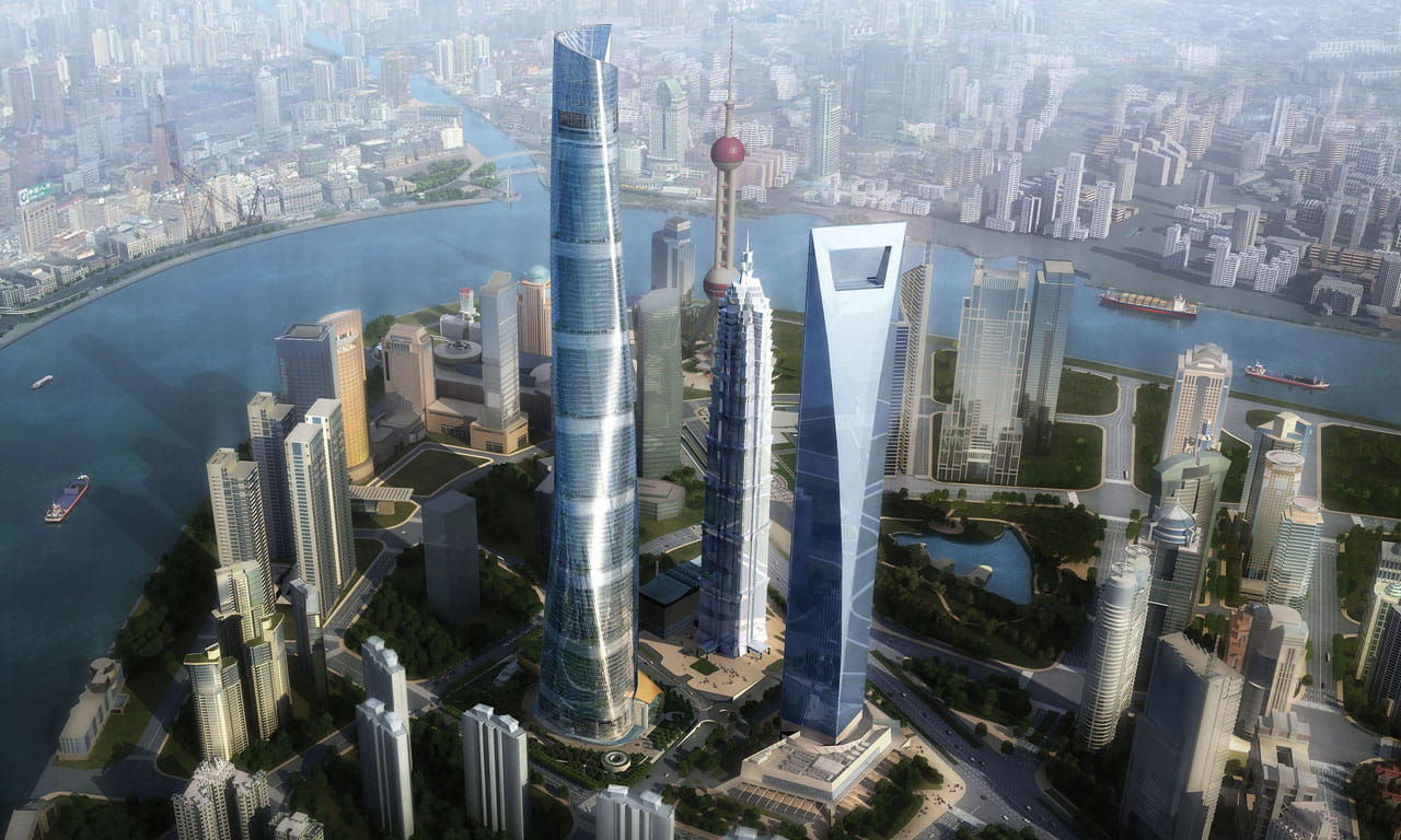The Shanghai Tower when constructed was China’s tallest building.