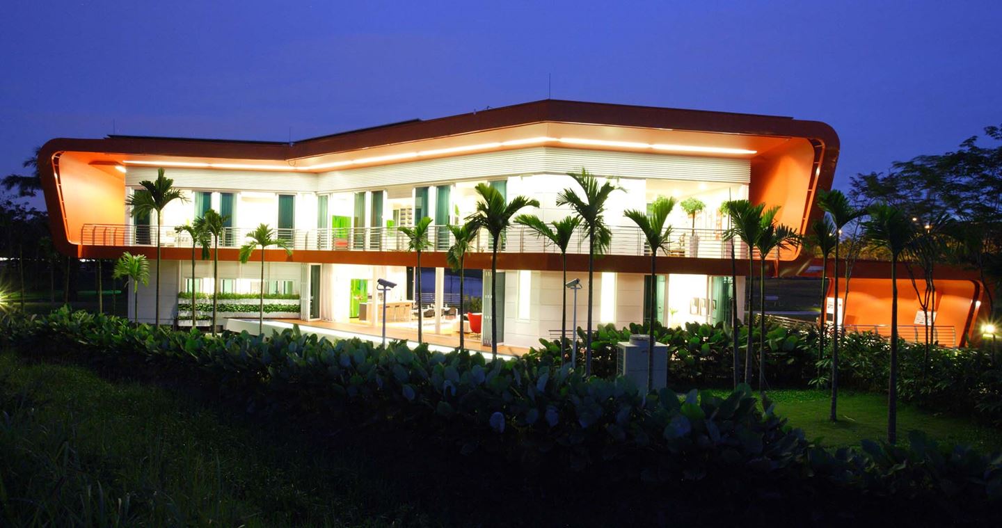 Blending renewable energy technology with traditional Malay kampong house design.