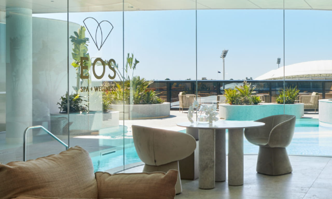 The development also includes a 120-room luxury hotel (EOS by SkyCity), a wellness centre including a day spa, pool, and gym.
