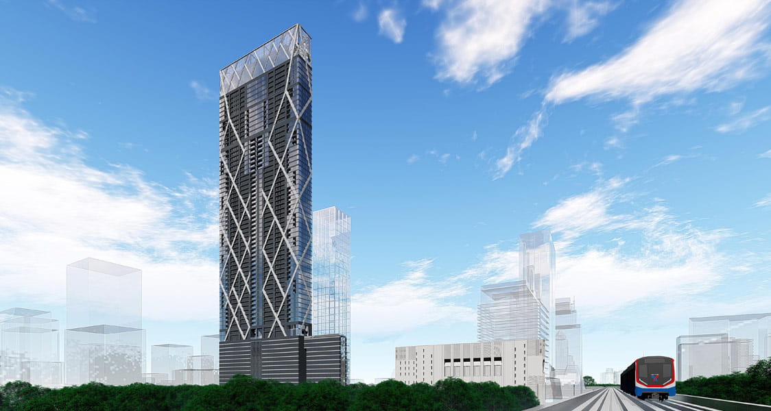 The spectacular Soonthareeya Ratchadamri development in downtown Bangkok will be one of the top five slimmest buildings in the world when completed. Images courtesy of Areeya Property PLC &amp; Palmer and Turner (Thailand).
