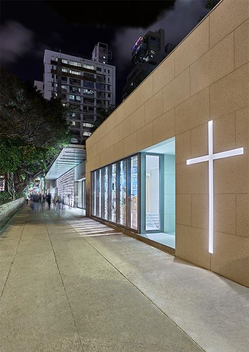St Andrew’s Church, Nathan Road night view.