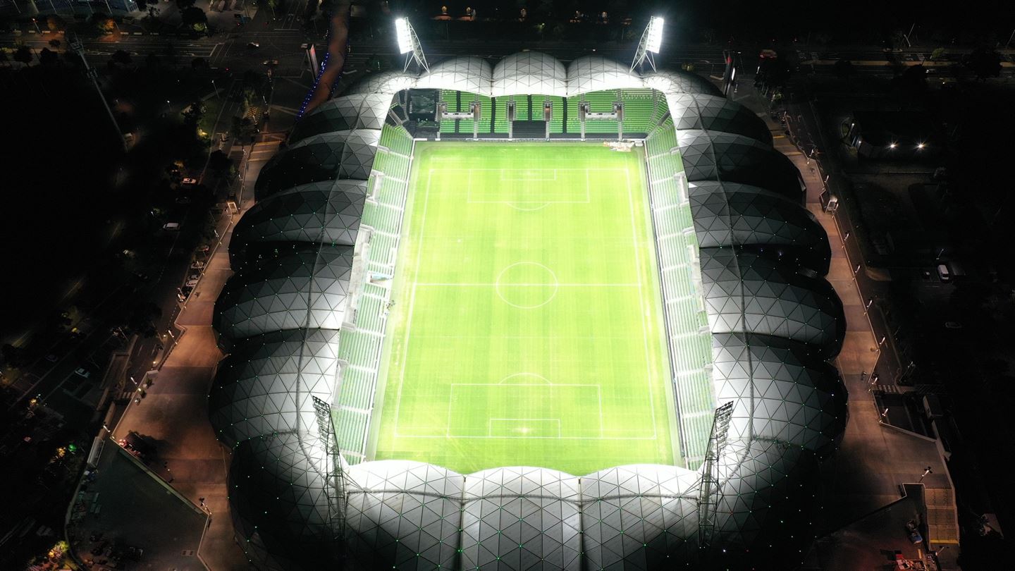 AAMI Park's lighting solution is designed for diverse sporting codes and entertainment events.
