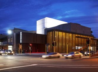 Aurecon assisted the Department of Culture and the Arts with the preparation of the business case for this theatre complex venue.Image courtesy of Kerry Hill Architects.