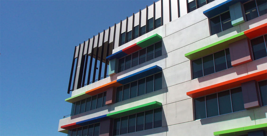 The facade of the Transport Accident Commission Headquarters in Geelong.