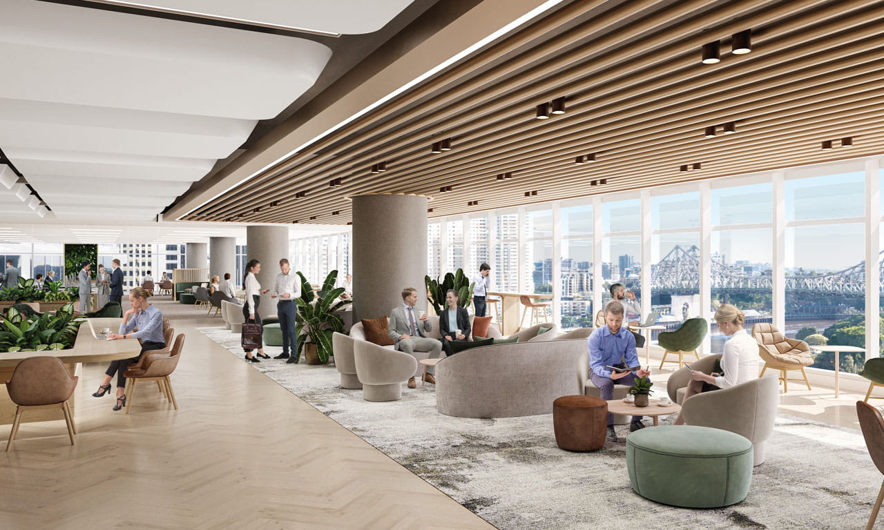 Creation of precinct destination dining and retail venues. Concept image supplied by Dexus.