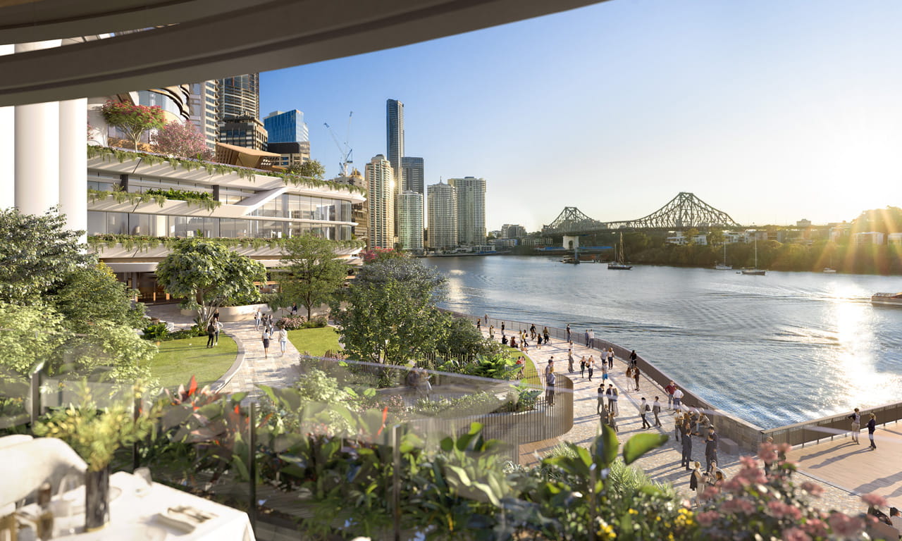 A new forefront for Brisbane sustainable architectural landmarks. Concept image supplied by Dexus.
