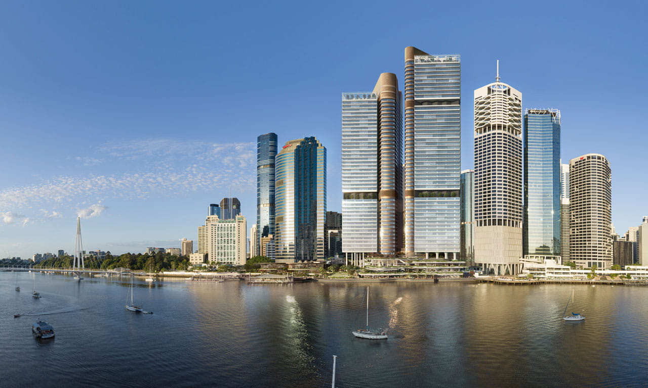 The design incorporates two new towers with combined office spaces. Concept image supplied by Dexus.