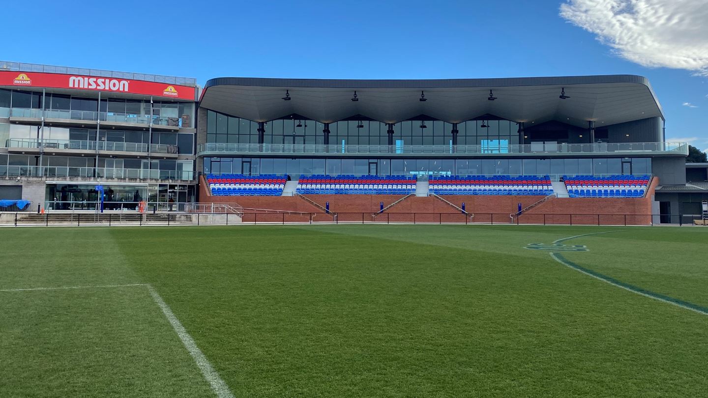 The redevelopment of Whitten Oval stadium, the home of the Western Bulldogs Football Club in Victoria, Australia.