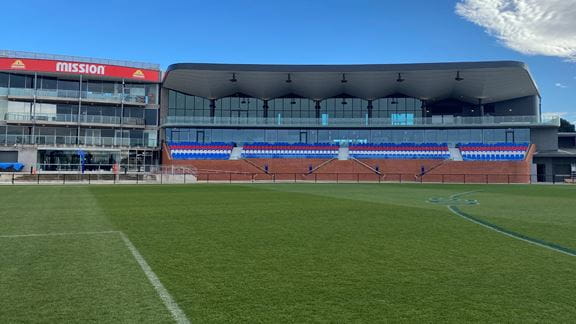 The redevelopment of Whitten Oval stadium, the home of the Western Bulldogs Football Club in Victoria, Australia.