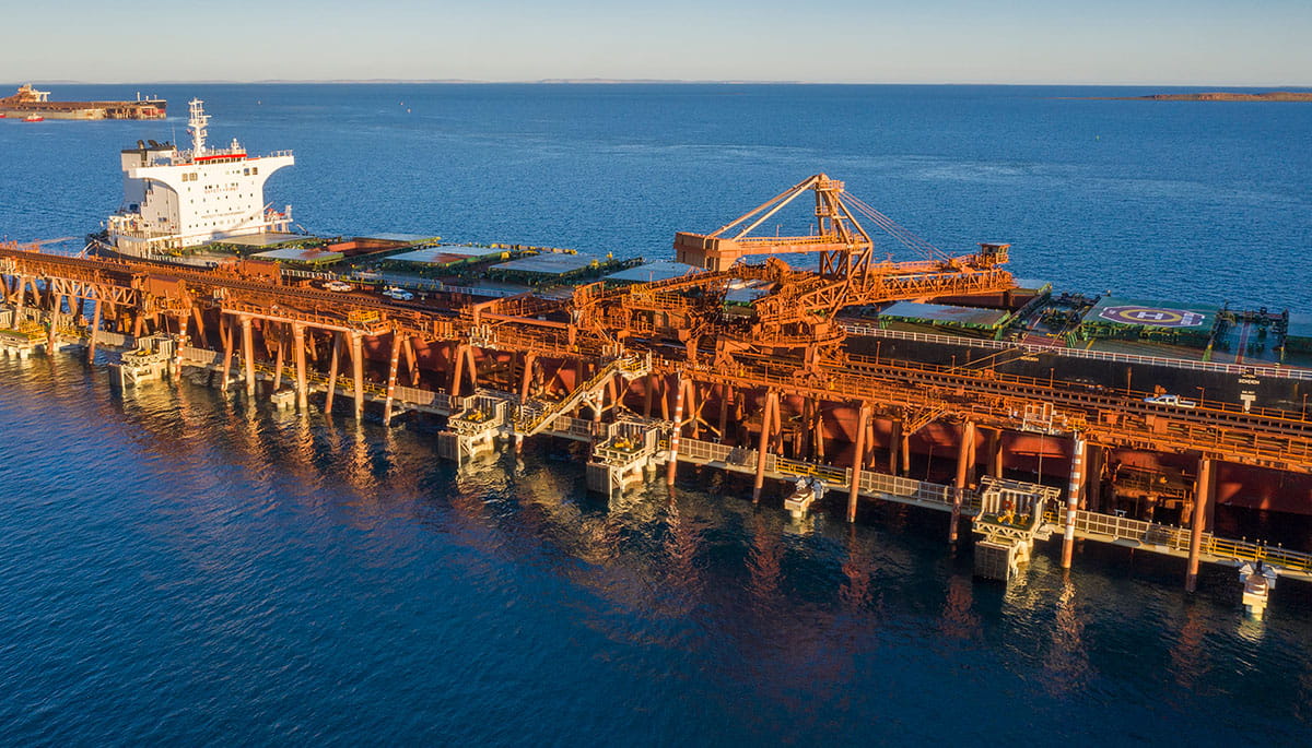 Completed berth of Cape Lambert, a port facility operated by Rio Tinto Iron Ore.