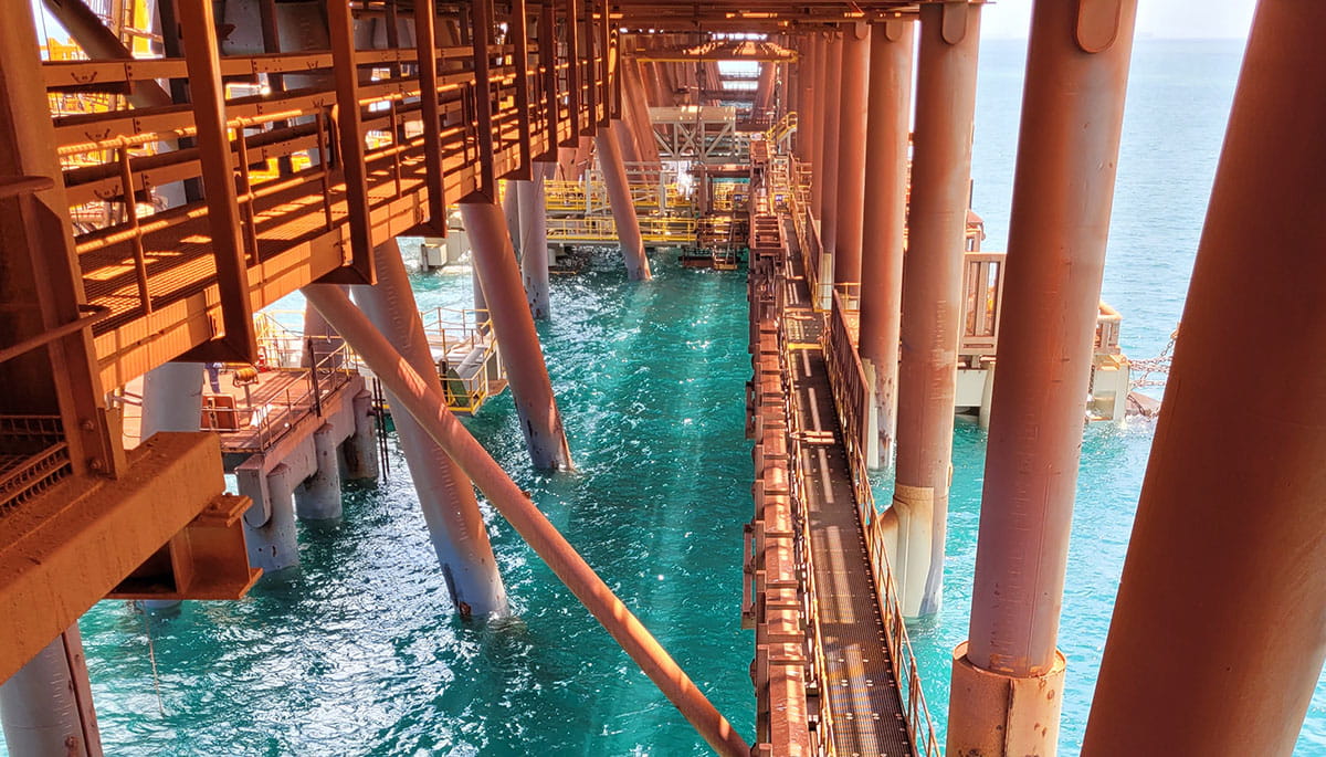 Cape Lambert Dolphin Structures upgrade, with completed walkways.