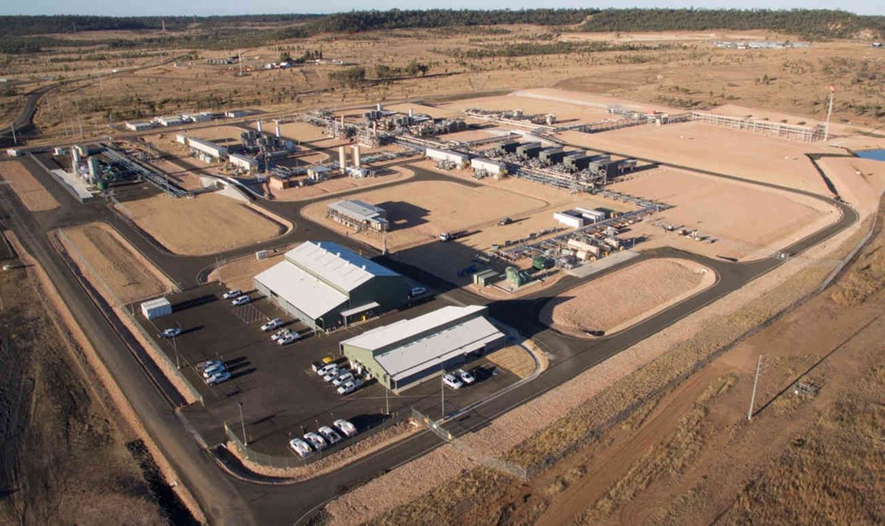 Upstream facilities at the Fairview gas compression hub.