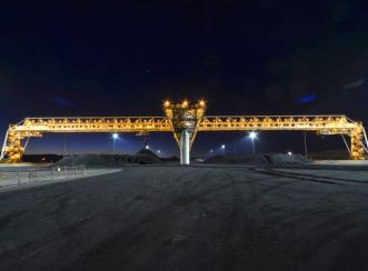 Wiggins Island Coal Terminal - Stacker at night