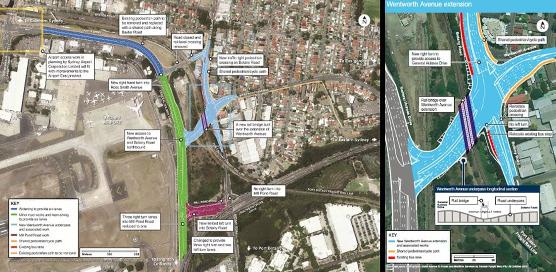 Aurecon engaged to New South Wales Roads and Maritime Services for upgrading roads east of Sydney Airport and Port Botany precinct.