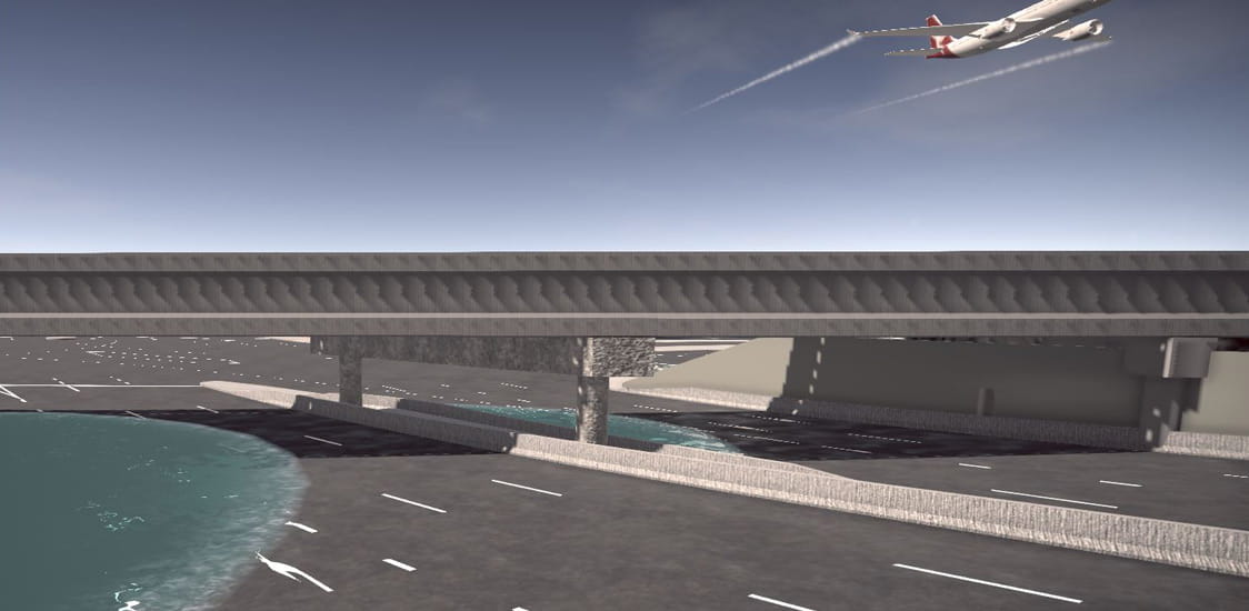 The interactive model was used on site for detailed construction staging of the bridge structure.