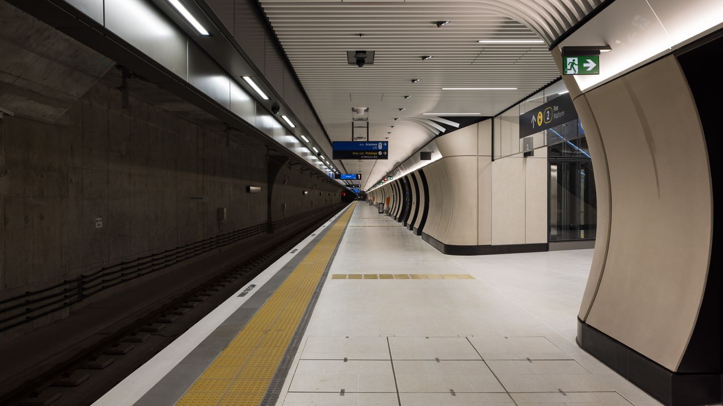 The platforms for Karanga-a-Hape station are 33m deep below ground. 