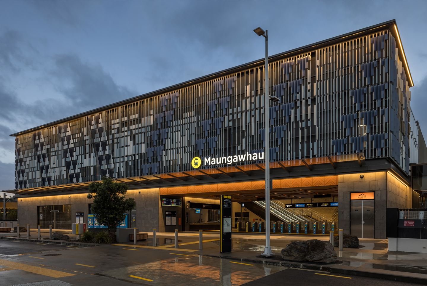 The newly opened Maungawhau Station (formerly Mount Eden Station) in Auckland, New Zealand, is a major part of the newly launched City Rail Link.