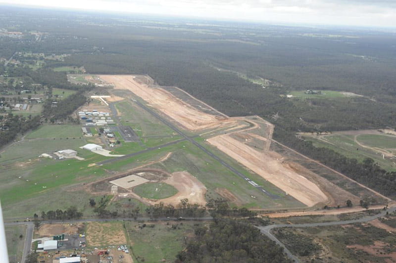 The redevelopment of Bendigo Airport as of May 2016.