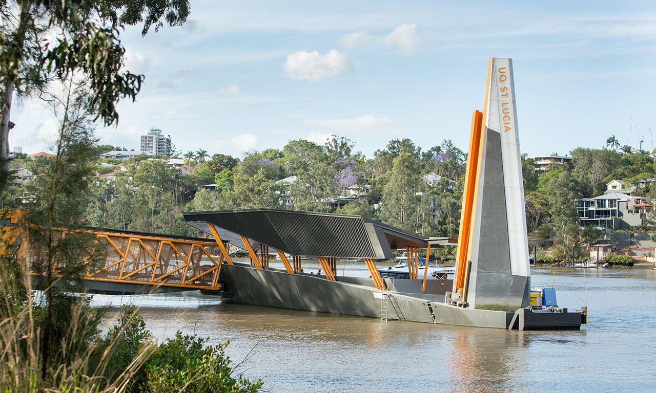 The new generation ferry terminals in Brisbane stretch conventional design boundaries. 