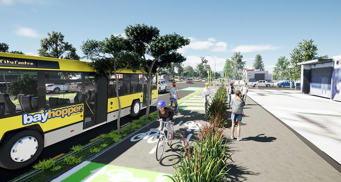 The upgrade of Cameron Road will support greater density and growth in Tauranga.