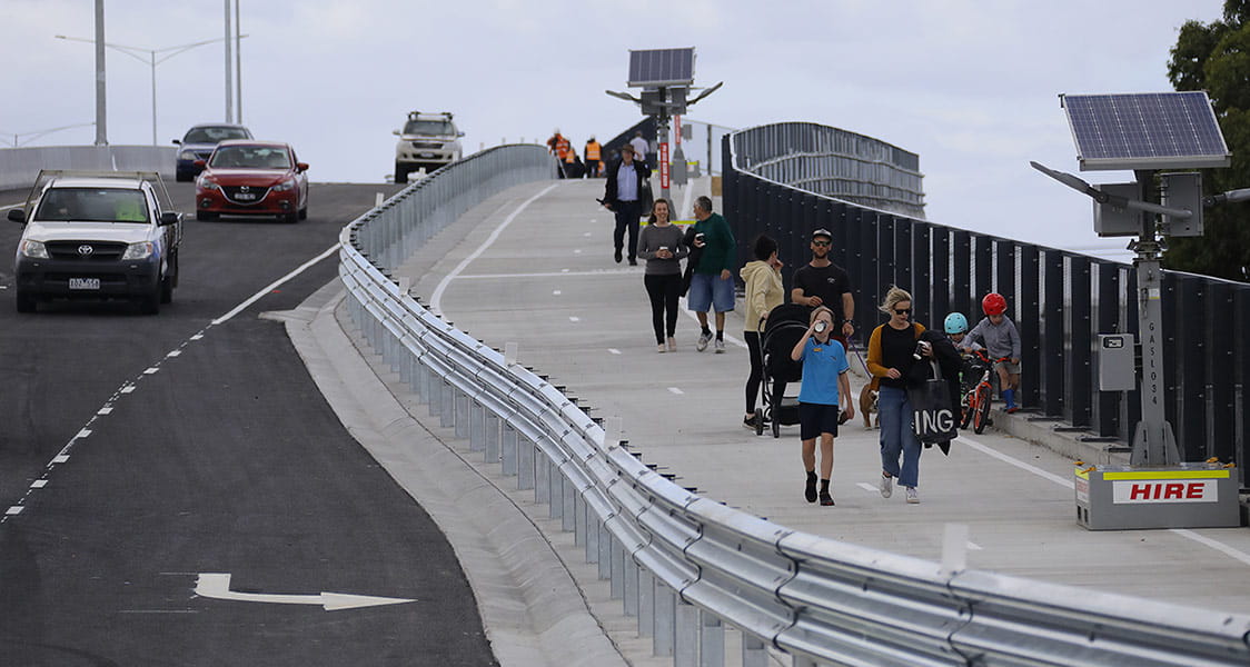 The walking and cycling network will maintain connections for residents to the local rail station, bus stops, and nearby shopping centre.