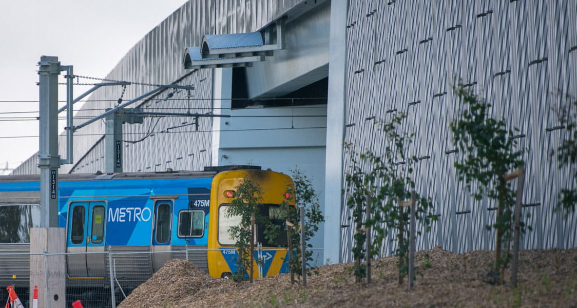 The road upgrade improves driver safety by providing connections to the existing intersections, with adjoining roads and a direct crossing over the rail line.