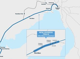 The Geelong region continues to grow, building faster rail links and better services will benefit the movement of people and goods. Image courtesy of Rail Projects Victoria.