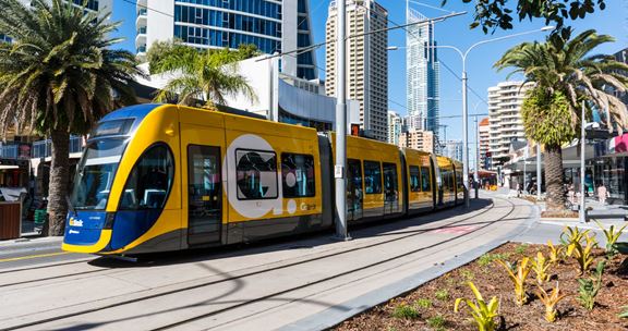 The Gold Coast Light Rail project aims to provide a corridor of light rail transport from Helensvale along the coastal strip to Coolangatta.