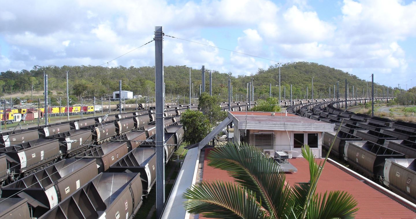 Jilalan Rail Yard provides maintenance and service to the trains that haul coal on the Goonyella coal supply chain.